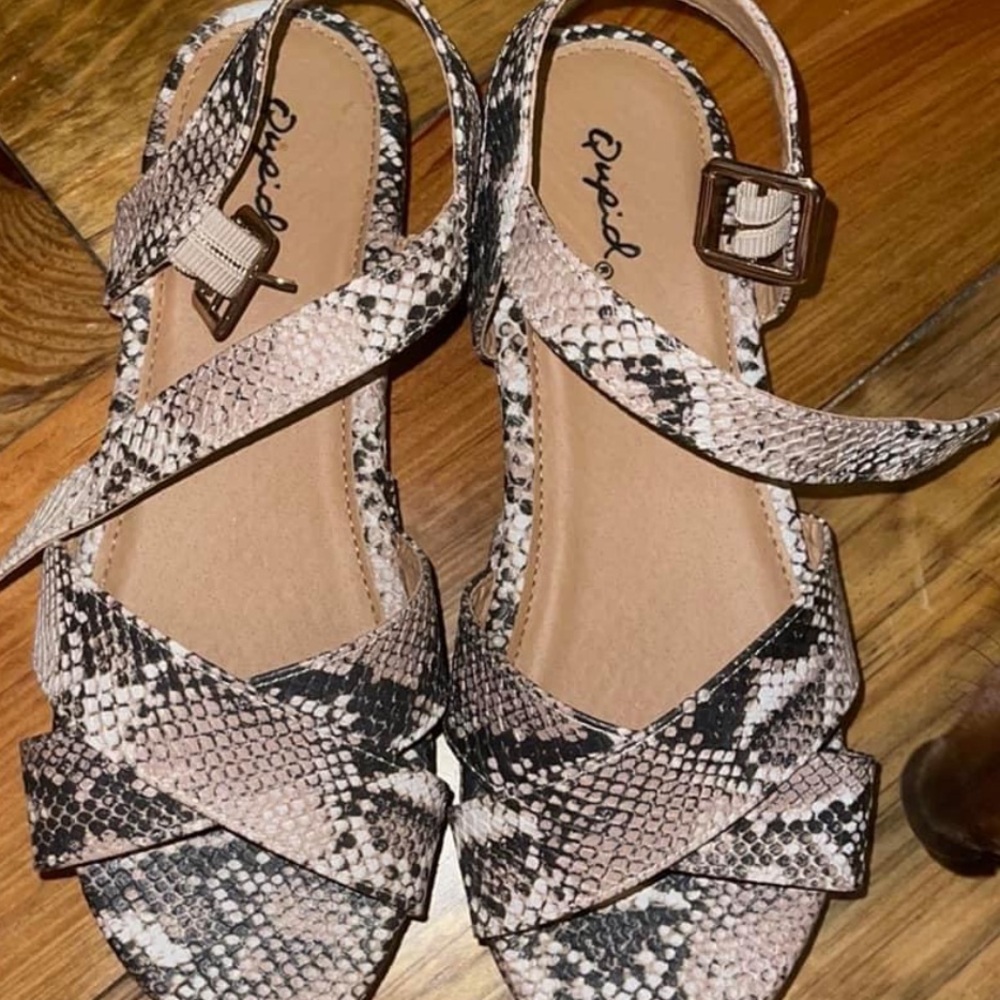 Snake skin sandals